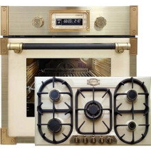 Kaiser Four Set EH 6427 ElfAD+KG 9325 ElfEm, Retro Pyrolyse four encastrable 73L +plaque de cuisson gaz,90 cm