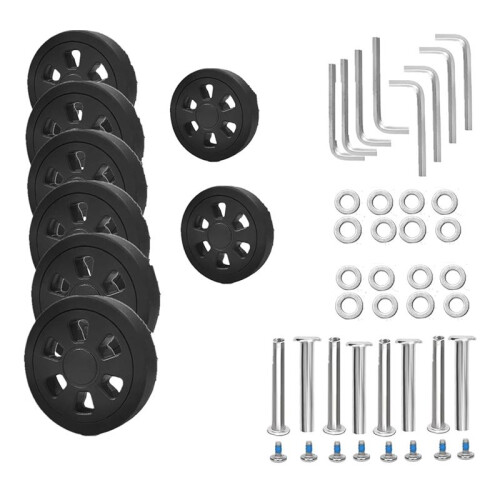 Substituição de Rodas Bagagem de 8 Unidades, Diâmetro 2,16 Polegadas/55 mm Espessura 0,47 Polegadas/12 mm Substituição de Rodízio Silencioso de