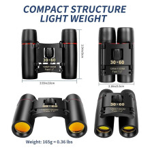 Red Film 30x60 Binoculars, High-Definition Portable Outdoor Binoculars, Suitable for Bird Watching and Travel