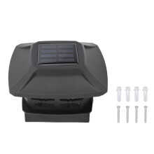 Luminária solar para poste de deck externo, luminária solar para poste de cerca com sensor automático, lâmpada LED à prova d'água para