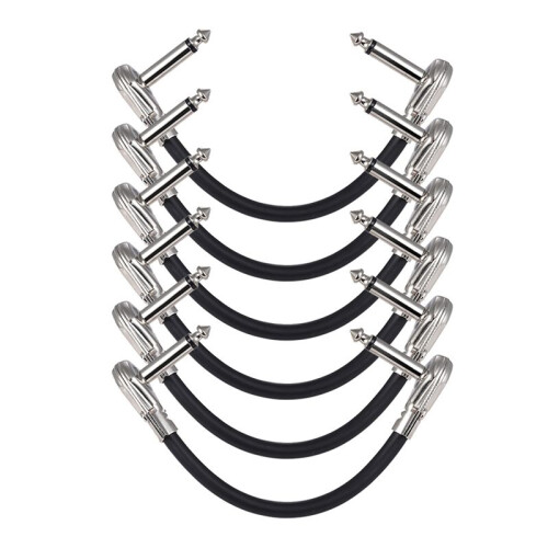 6-Pack 12Inch Guitar Patch Cables, Acoustic Instrument Guitar Cables, Duckhead Effect Cables