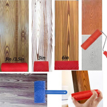 8Pcs Wood Grain Tool Set Wood Texture Paint Tool DIY Rubber Wood Pattern Painting Roller for Wall Room Art Decoration