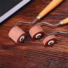 Printmaking Brayer Rubber Brayer Roller Paint Brush Ink Applicator Art Oil Painting Tool for Printmaking (3Pcs)