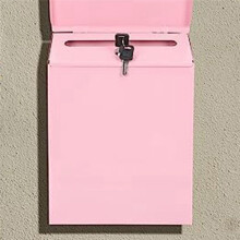 Wall-Mounted Mailbox Lockable Mailbox Wall Collection Box Farmhouse Mailbox with Key Suitable for Home Office