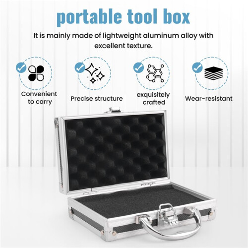 Aluminum Alloy Toolbox Accessories Storage Box Practical Aluminum Suitcase Portable Handle Small Toolbox Storage Box 1