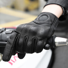Sheepskin Motorcycle Gloves Breathable Windproof Full Finger XL