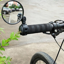 Verstellbarer Außenspiegel für Roller, Weitwinkel-Rundspiegel mit flexibler Stange und kratzfester Linse mit 360-Drehung