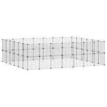Gaiola para animais de estimação - HELLOSHOP26 - 52 painéis - Preto - Aço revestido a pó - 35 x 35 cm