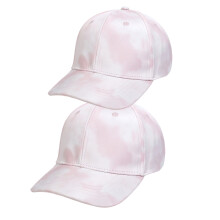 2 Matching Gradient Baseball Caps Mother-Light pink and white