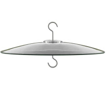 Glass Squirrel Baffle for Bird Feeders Pole - Shepherd Hooks/Post Hanging - Clear 13Inch Large Weather Guard