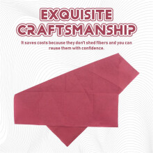 50 PièCes Serviettes de Table Jetables avec Poche à Couverts IntéGréE, Tissu Pré-Plié Comme des Serviettes en Papier pour FêTe de Mariage Rouge