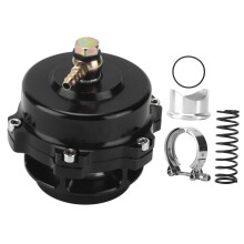 Valvola di scarico Turbo V Band da 35 psi universale per auto, in metallo, gomma, alluminio anodizzato, finitura superiore, raccordi banjo a innesto