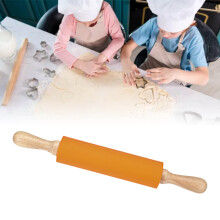 Extended Silicone Rolling Pin 110g 23cm Orange