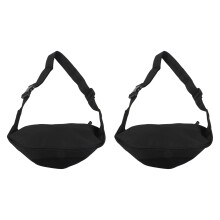 2X Sac Fanny Pack Hip Cinema Festival Money Pouch Belt Portefeuille Sport Holiday Enfants Noir