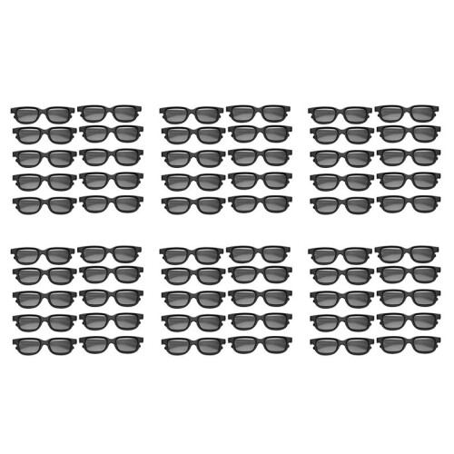 60Pcs Polarized Passive 3D Glasses for Cinema IMIX Screen