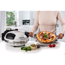 Sähkökäyttöinen pizza-uuni ARIETE - 918 - Valkoinen - Keraaminen kuumakivituli - 1200W - Halkaisija 33cm - Maksimi lämpötila 400C
