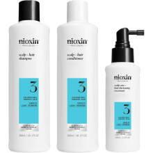 Kit NIOXIN Sistema 3 - Capelli Colorati - Shampoo, Balsamo, Trattamento Cuoio Capelluto