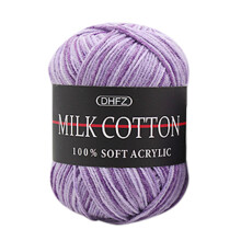 (F) Colorful Hand Knitting 50g Knitting Crochet Milk Soft Baby Wool Yarn A