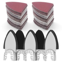 130-Teiliges Set mit Oszillierenden Werkzeug-Schleifpads, 5-Teiliges Finger-Schleifpad und 125-Teiliges Finger-Schleifpapier-Multitool-SchleifzubehöR