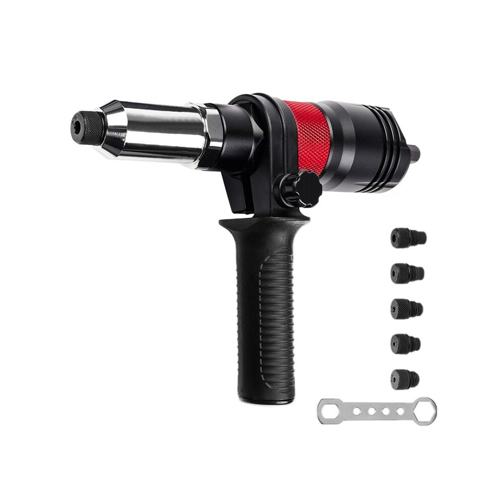 Tlily 2.4-6.4Mm Electric Rivet Nut Adapter Automatic Riveting Nail Cordless Riveting Tools With Wrench And Handle
