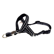 Hondmondsnuiten Anti-Blaf Halsband Ademend Hondentrainingsgereedschap Nylon Snuitset met Reflecterende Strips, M-Zwart