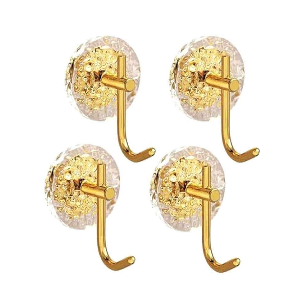4Pcs Wall Hooks, Punch-Free Adhesive Hooks For Hanging Coat, Hat, Towel, Robe, Scarf, Purse, Keys, Lamp, Wall Decor-A 4711320698483