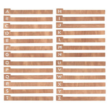 26PCS Wood Record Dividers, Alphabetical Vinyl Record Storage Dividers A-Z, Record Holder Organizer Guides