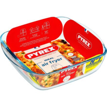 Platte Heißluftfritteuse - PYREX - 1450142 - Quadratisch - Aus Borosilikatglas - 25 x 22 cm