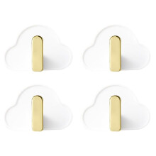 4 Pcs Hook Plastic Key Hooks Hat Hanger Punching-Free Hooks Bathroom Wall Hook Universal Tv Stand Purse Hangers D