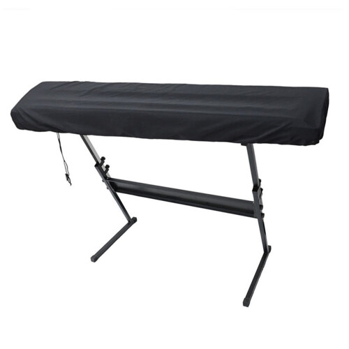 Black 61 Key Piano Cover, Shrinkable Polyester, 100x42cm