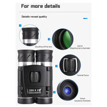 New Product 200x25 Upgraded HD Binoculars Folding Telescope BAK4 Optical Hunting Outdoor Camping Travel
