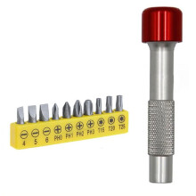 Screwdriver Handle with Screwdriver Bit 180 Screwdriver Keychain Shape Screwdrivers Bike Repair Tools-A