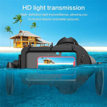 Handheld Diving Housing Case for Dome 4.5-7.0 Inch Phone Universal Smartphone HD Light Transmission Filter Waterproof