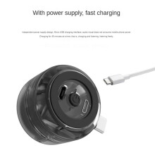 Altavoz Portátil Caja de Sonido Universal Tipo C Enchufe Tipo C Amplificador de Teléfono Móvil Cableado Externo Hogar Negro Transparente