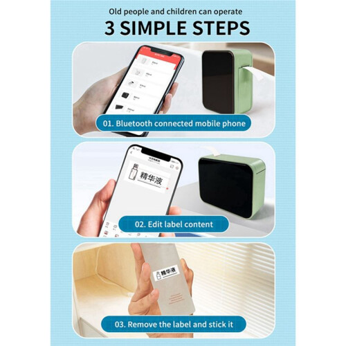 P15 Wireless Label Printer Portable  Thermal Label Maker Handheld  Machine with Adhesive Label Tape B 2