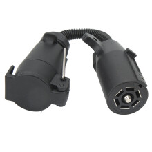 Cablaggio per sistemi di illuminazione per rimorchi, adattatore con presa femmina piatta a 4 vie compatibile con spina rotonda a 7 vie, connettore