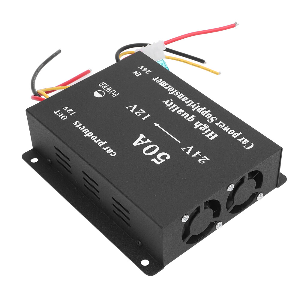 24V To 12V 600W Dc Converter For Vehicles, Metal Black 4651378236605