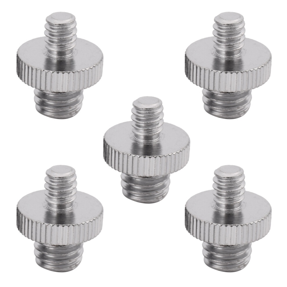 5 Pieces 1/4 Inch Male To 1/4 Inch Male Metal Threaded Screw Adapter Tripod Screw Converter For Dslr Camera,Tripod,Monopod,Shoulder Rig, Light 4711080808993