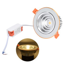 Állítható LED süllyesztett lámpa modern mennyezetekhez, LED mennyezeti lámpák forgatható spotlámpával és halófénnyel, 7W 3000K meleg