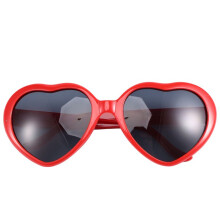 Fashion Cute Retro Love Heart Shape Lolita SolglasöGon Fancy Dress Party - RöD