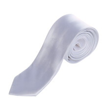Unisex Casual Stropdas, Mager, Smal, Smal Stropdas - Effen Wit