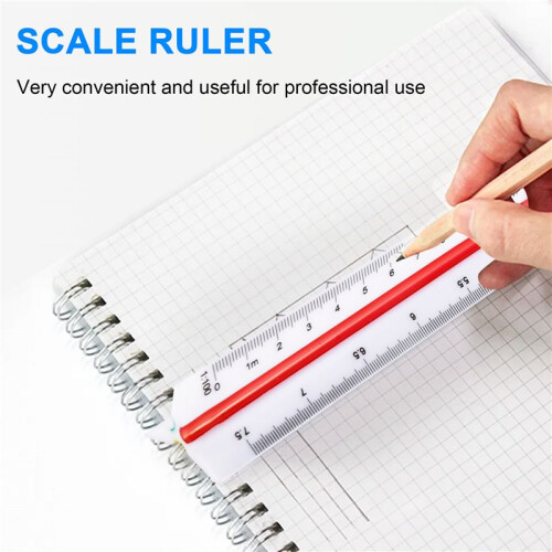 1:20 1:25 1:50 1:75 1:100 1:125 Plastic Triangular Scale Ruler 2