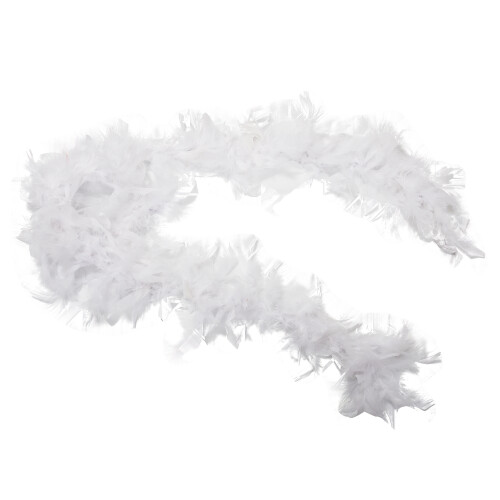White Feather Boa Fluffy  Decoration 6.6 Feet Long 2