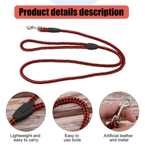 Artificial Leather Braid Dog Leash - S