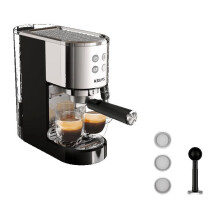 Krups pomp espresso machine, inox, compact ontwerp, automatische uitschakeling, Thermoblock XP444C10