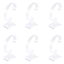 6 x Plastic Jewelry Bangle Cuff Bracelet Watch Display Stand Holder