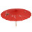Plum Blossom Pattern Red Bamboo 31.5" Dia Oriental Umbrella Parasol 1