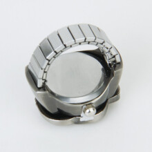 Bronze Flip- Skull Cover Finger Ring Watch Stretchy Watchband for Unisex--Battery Included, Ideal for Skull Lover