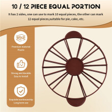 Cake Divider Slice Pie Cake 10 / 12 Piece Equal Portion Divider Dark Red