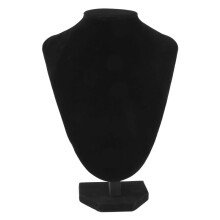 Shop Skyltdocka Byst Smycken Halsband HäNge ÖRhäNge Display Stativ HåLlare Svart-XL